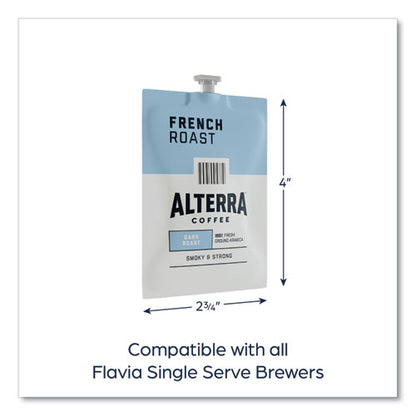 Alterra French Roast Coffee Freshpack, French Roast, 0.32 Oz Pouch, 100/carton