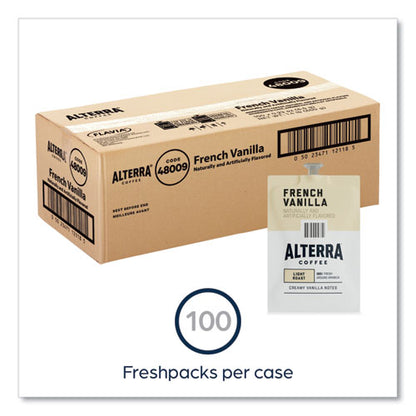 Alterra French Vanilla Coffee Freshpack, French Vanilla, 0.23 Oz Pouch, 100/carton