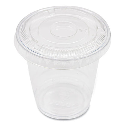 Pet Lids, Fits 8 Oz To 10 Oz Cold Cups, No Hole Flat Lid, Clear, 1,000/carton