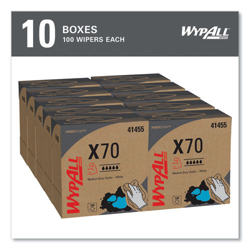 X70 Cloths, Pop-up Box, 9.13 X 16.8, White, 100/box, 10 Boxes/carton