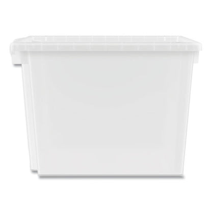 Flagship Storage Bins, 3 Sections, 12.75" X 16" X 12", Translucent White