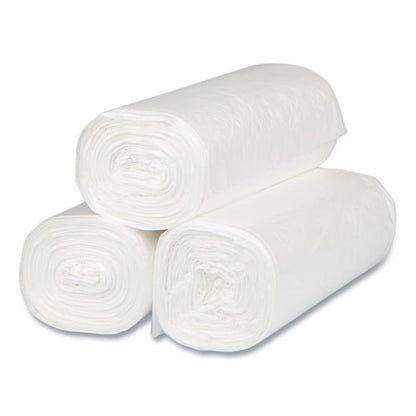 High-density Commercial Can Liners, 16 Gal, 8 Mic, 24" X 33", Natural, 50 Bags/roll, 20 Interleaved Rolls/carton