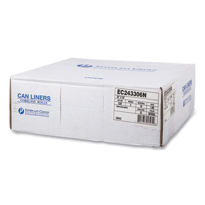 High-density Commercial Can Liners, 16 Gal, 6 Mic, 24" X 33", Natural, 50 Bags/roll, 20 Perforated Rolls/carton