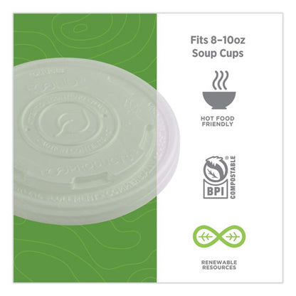 World Art Pla-laminated Soup Container Lids, Fits 8 Oz Sizes, Translucent, Plastic, 50/pack, 20 Packs/carton