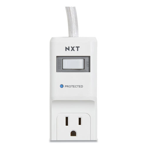 Surge Protector, 4 Ac Outlets/2 Usb Ports, 3 Ft Cord, 600 J, White