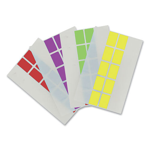 Removable Page Flags, Red/blue/green/yellow/purple, 100/color, 500/pack