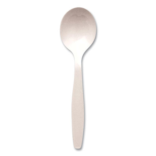 Individually Wrapped Mediumweight Cutlery, Soup Spoon, White, 1,000/carton