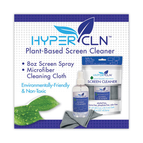 Hypercln Screen Cleaning Kit, 8 Oz Spray Bottle