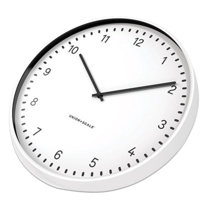 Essentials Contemporary Round Wall Clock, 15" Overall Diameter, White Case, 1 Aa (sold Separately)