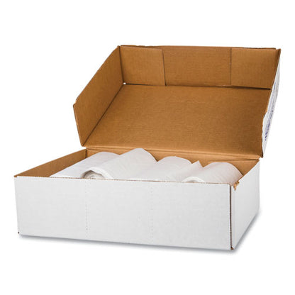 High-density Commercial Can Liners, 10 Gal, 5 Mic, 24" X 24", Natural, 50 Bags/roll, 20 Perforated Rolls/carton