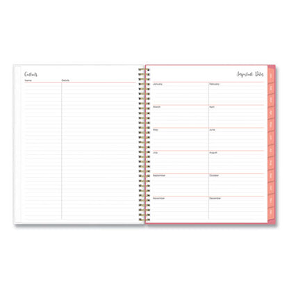 Fly By Frosted Weekly/monthly Planner, Fly By Butterflies Artwork, 11 X 8.5, Blush/pink Cover, 12-month (jan To Dec): 2024