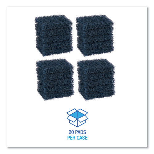 Extra Heavy-duty Scour Pad, 3.5 X 5, Dark Blue, 20/carton