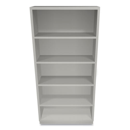 Metal Bookcase, Five-shelf, 34.5w X 12.63d X 71h, Light Gray