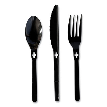 Spoon Wego Polystyrene, Spoon, Black, 1000/carton