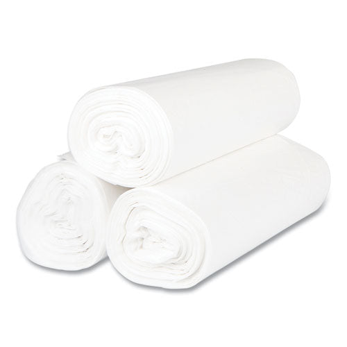 High-density Commercial Can Liners, 45 Gal, 12 Mic, 40" X 48", Clear, 25 Bags/roll, 10 Interleaved Rolls/carton