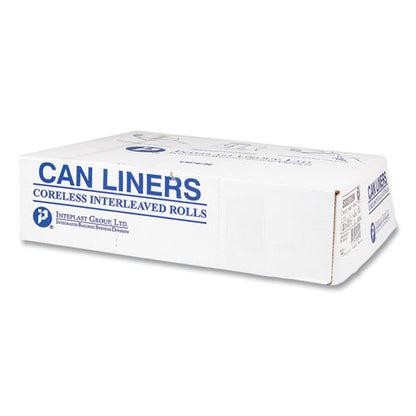 High-density Commercial Can Liners, 56 Gal, 22 Mic, 43" X 48", Natural, 25 Bags/roll, 8 Interleaved Rolls/carton