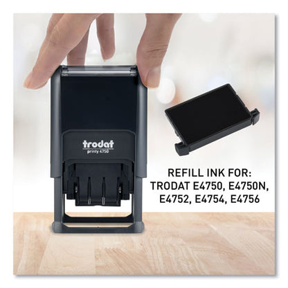 E4750 Printy Replacement Pad For Trodat Self-inking Stamps, 1" X 1.63", Black