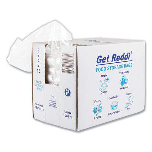 Food Bags, 0.75 Mil, 5" X 18", Clear, 1,000/carton