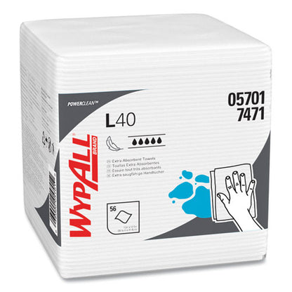 L40 Towels, 1/4 Fold, 12.5 X 12, White, 56/box, 18 Packs/carton