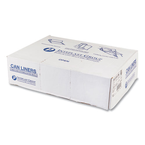 High-density Commercial Can Liners, 60 Gal, 17 Mic, 43" X 48", Clear, 25 Bags/roll, 8 Interleaved Rolls/carton