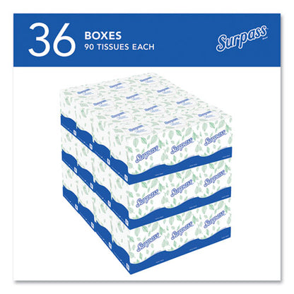 Facial Tissue For Business, 2-ply, White, Pop-up Box, 90/box, 36 Boxes/carton