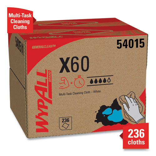 General Clean X60 Cloths, 12.5 X 16.8, White, 236/carton