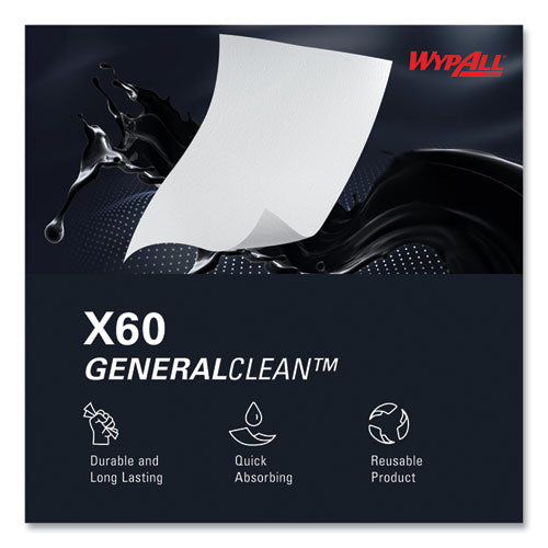 General Clean X60 Cloths, 12.5 X 16.8, White, 236/carton