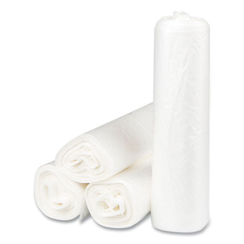 High-density Commercial Can Liners, 30 Gal, 8 Mic, 30" X 37", Clear, 25 Bags/roll, 20 Interleaved Rolls/carton