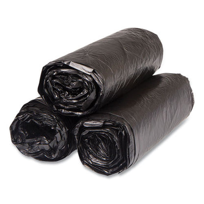 High-density Commercial Can Liners, 16 Gal, 6 Mic, 24" X 33", Black, 50 Bags/roll, 20 Interleaved Rolls/carton