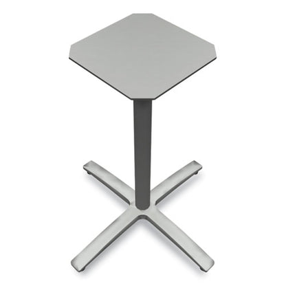 Between Seated-height X-base For 30" To 36" Table Tops, 26.18w X 29.57h, Silver