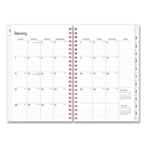 Joselyn Weekly/monthly Planner, Joselyn Floral Artwork, 8 X 5, Pink/peach/black Cover, 12-month (jan To Dec): 2024