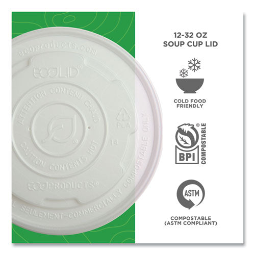 World Art Pla-laminated Soup Container Lids For 12 Oz, 16 Oz, 32 Oz, White, Plastic, 50/pack, 10 Packs/carton