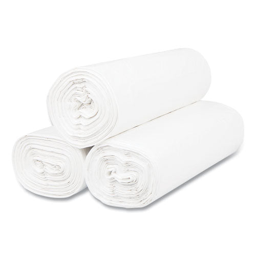 High-density Commercial Can Liners, 55 Gal, 17 Mic, 36" X 60", Clear, 25 Bags/roll, 8 Interleaved Rolls/carton