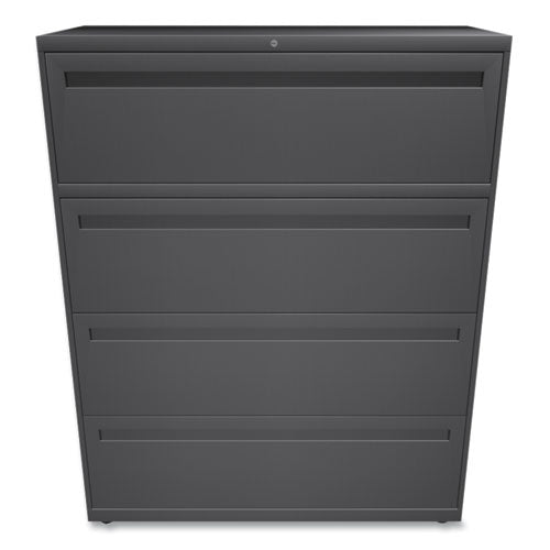 Brigade 700 Series Lateral File, 4 Legal/letter-size File Drawers, Charcoal, 42" X 18" X 52.5"