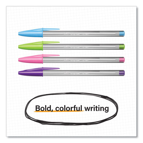 Cristal Xtra Bold Ballpoint Pen, Stick, Bold 1.6 Mm, Randomly Assorted Ink And Barrel Colors, 24/pack
