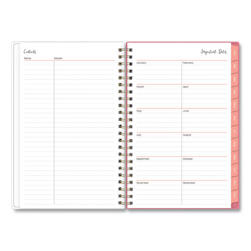 Fly By Frosted Weekly/monthly Planner, Fly By Butterflies Artwork, 8 X 5, Blush/pink Cover, 12-month (jan To Dec): 2024