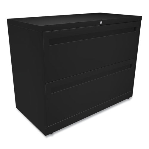 Brigade 700 Series Lateral File, 2 Legal/letter-size File Drawers, Black, 36" X 18" X 28"