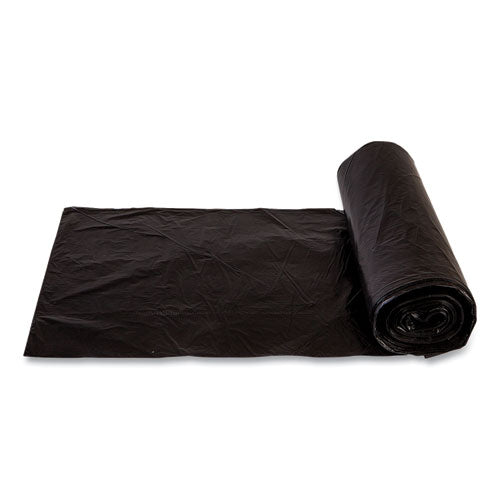 High-density Commercial Can Liners, 16 Gal, 6 Mic, 24" X 33", Black, 50 Bags/roll, 20 Perforated Rolls/carton