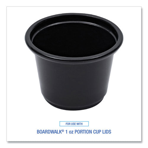 Souffle/portion Cups, 1 Oz, Polypropylene, Black, 20 Cups/sleeve, 125 Sleeves/carton