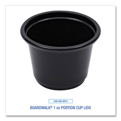 Souffle/portion Cups, 1 Oz, Polypropylene, Black, 20 Cups/sleeve, 125 Sleeves/carton