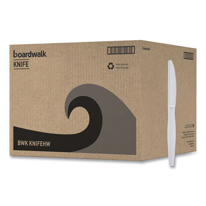 Heavyweight Polystyrene Cutlery, Knife, White, 1000/carton