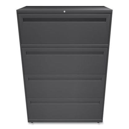 Brigade 700 Series Lateral File, 4 Legal/letter-size File Drawers, Charcoal, 36" X 18" X 52.5"