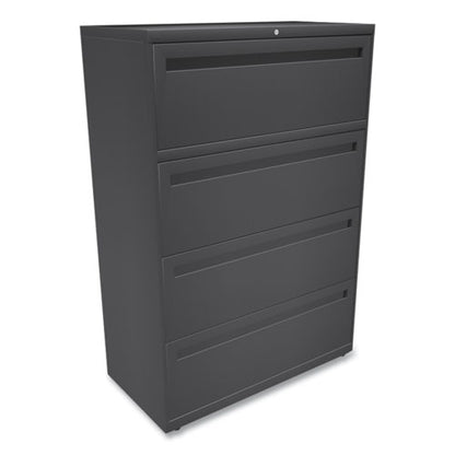 Brigade 700 Series Lateral File, 4 Legal/letter-size File Drawers, Charcoal, 36" X 18" X 52.5"