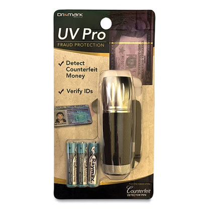 Uv Pro Ultraviolet Counterfeit Detecto, Uv Light; Watermark, U.s.; Most Foreign Currencies, 7.28 X 3.74 X 4.21, Black/silver