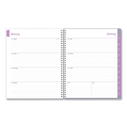 Laila Create-your-own Cover Weekly/monthly Planner, Wildflower Artwork, 11 X 8.5, Purple/blue/pink, 12-month (jan-dec): 2024