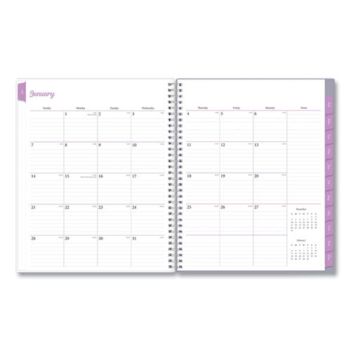 Laila Create-your-own Cover Weekly/monthly Planner, Wildflower Artwork, 11 X 8.5, Purple/blue/pink, 12-month (jan-dec): 2024