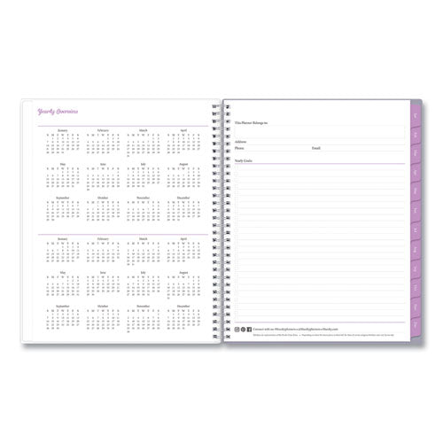 Laila Create-your-own Cover Weekly/monthly Planner, Wildflower Artwork, 11 X 8.5, Purple/blue/pink, 12-month (jan-dec): 2024