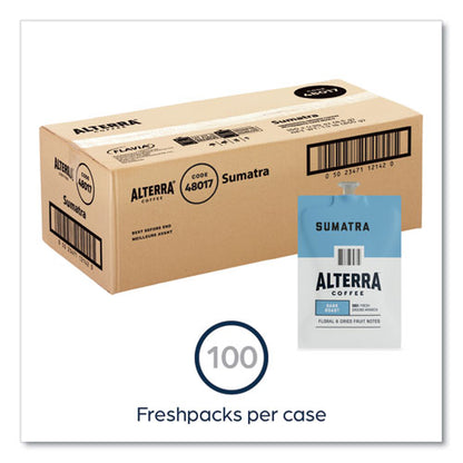 Alterra Sumatra Coffee Freshpack, Sumatra, 0.3 Oz Pouch, 100/carton