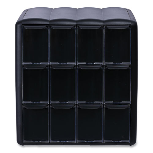 Four Column Merchandiser, 12 Compartments, 15.2 X 17.2 X 16.3, Black