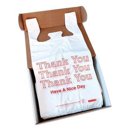 Plastic "thank You - Have A Nice Day" Shopping Bags, 11.5" X 6.5" X 22", White, 250/box